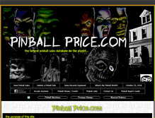Tablet Screenshot of pinballprice.com
